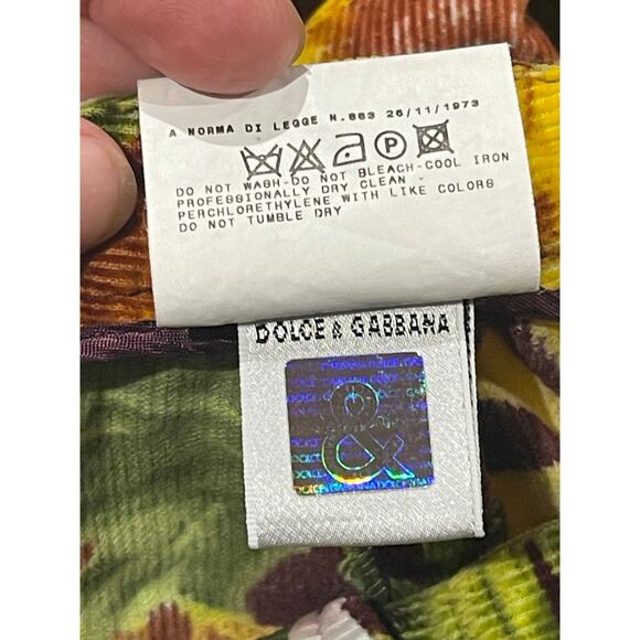 Dolce&Gabbana Brown Sunflowers Print Pants 30 Italy Medium in US Pants D&G - Picture 5 of 7